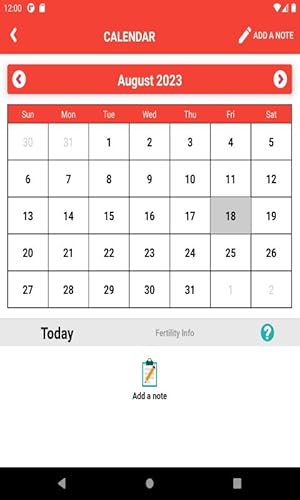 Period Calendar for Eve