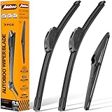 AUTOBOO 22'+21' Windshield Wipers with 11' Rear Wiper Blade Sets Replacement for Jeep Grand Cherokee 2014 2015 2016 2017 2018 2019 2020 2021-Original Factory Quality (Pack of 3)