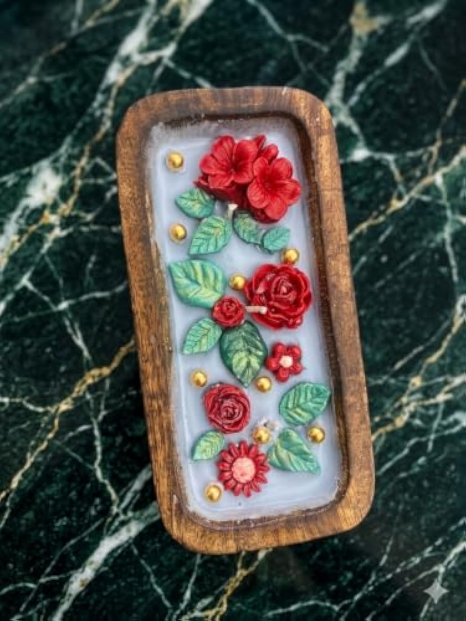 Decorative Wooden Boat Candle