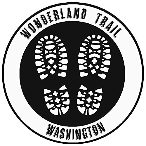 Wonderland Trail, Washington Hiking Boot Decorative Car Truck Window Sticker Decal Vinyl Die-Cut...