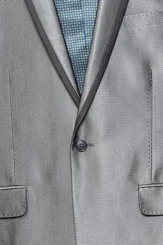 Image of Van Heusen Men's Rayon Grey Two Piece Suit Business Pants Set