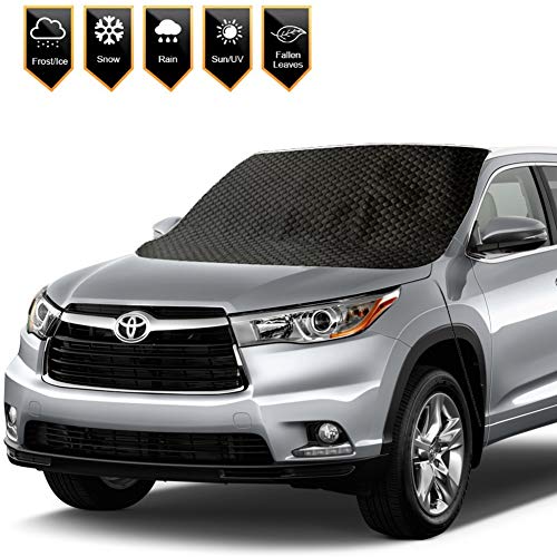 Elefama Windshield Snow Cover for Winter Ice Snow,Car Windshield Windscreen Cover Large for Snow Ice Snow Frost SUV,Double Side Sunshade Windshield Covers Fits for Cars Truck s SUV Vans