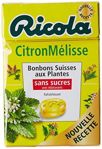 Ricola bonbons plantes citron mélisse sans sucre lot 10 gorge irritée