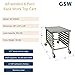 GSW MT-M3024 All Welded Stainless Steel 6 Pans Rack Worktop Cart with 1/2” Deep Marine Edge, for Commercial Kitchen 30” x 24” x 28”
