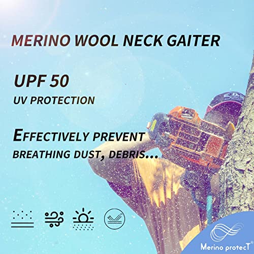 Calentador cuello lana merino bufanda suave antiirritación y viento 7