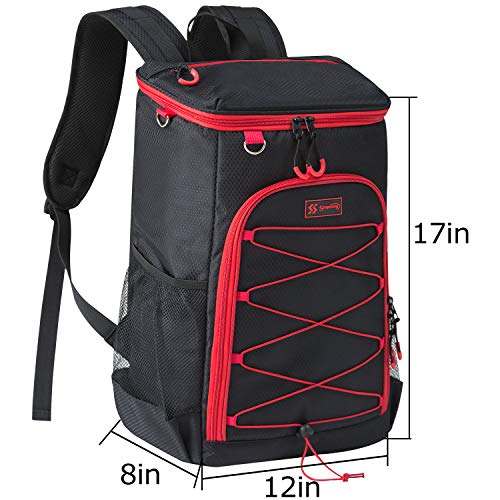 Sougayilang Cooler Backpack 30 Cans Large Capacity Insulated Backpack Cooler Lightweight Leak Proof Soft Cooler Bag For Men Women To Picnics, Camping, Hiking, Beach, Park, Trips-Black #TOP4