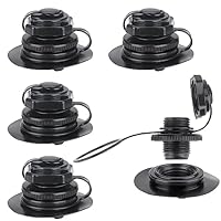 Prmape 4 Stück Schlauchboot Luftventil Inflatable Boat Luftventil Aufblas Kanus Ventil Schwarz Ersatz Ventil Luftventilkappen für Schlauchboot, Aufblasbares Schwimmbad, Lazy Spa