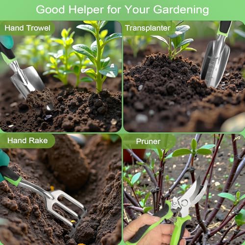 USHOP Tuingereedschapsset,Gereedschap voor Tuinieren,Hand Tool Gift Kit,Tuingereedschap met Opbergtas,Bonsai Gereedschapsset,Plantengereedschapsset met Opbergtas,Cadeau voor Tuinders en Tuiniers - Afbeelding 6