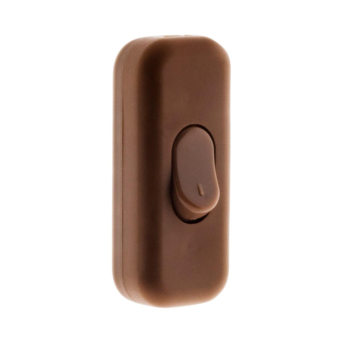 Zenitech - 2A Single Pole Light Switch - Compact and Stylish Design - Easy to Install - Dimensions 6x3x2cm - Brown