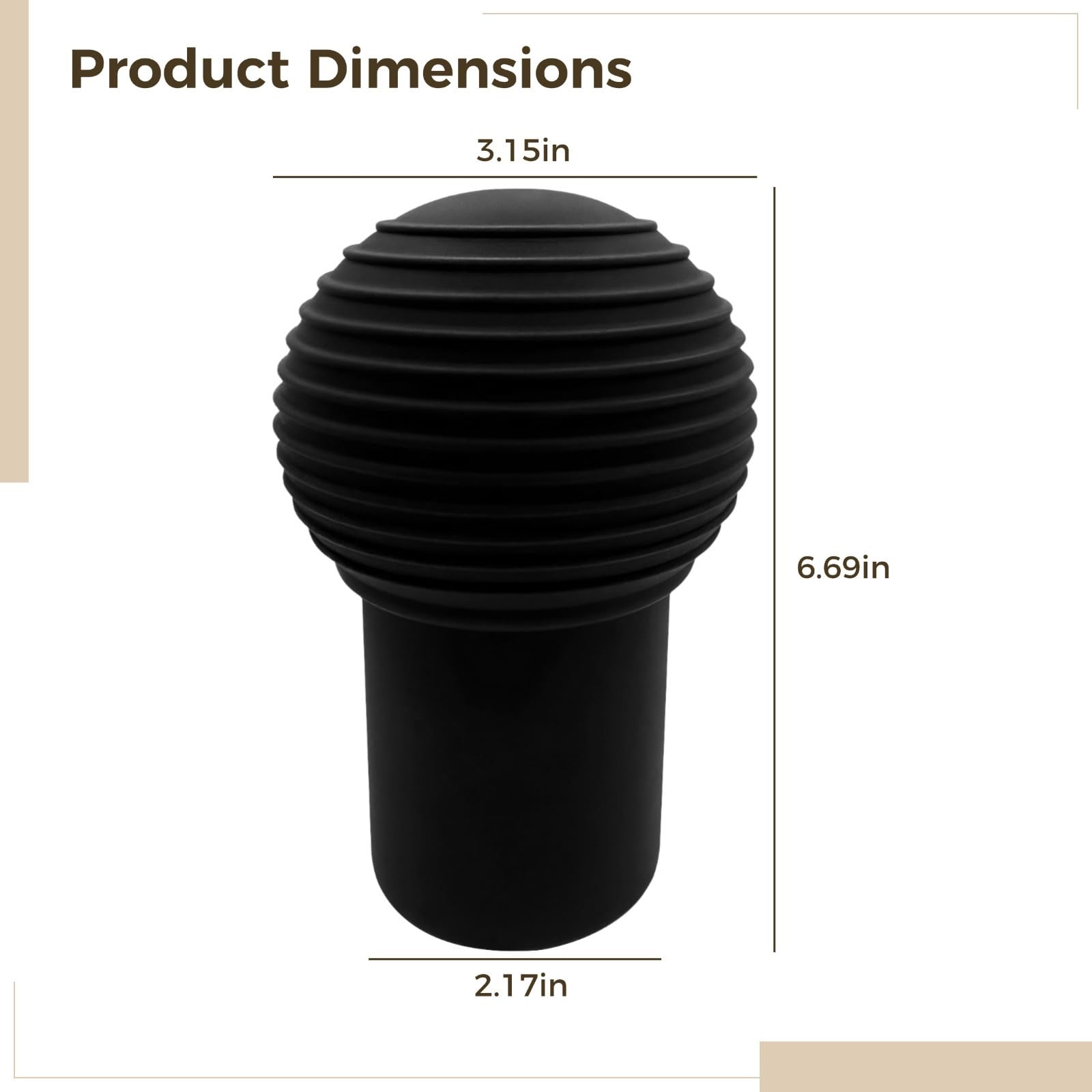 Silikonowa sztanga Landmine, czarna, pasuje do sztangi 5 cm