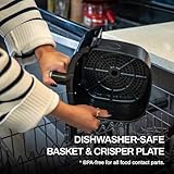 RAMJOY Air Fryer 3.8 Quarts for 1-2 people, 8-in-1 Functions, Air Fry, Roast, Bake, Broil, Preheat, Shake, Digital Small Air Fryer, Nonstick Dishwasher-Safe Basket, Compact Air Fryers, Black