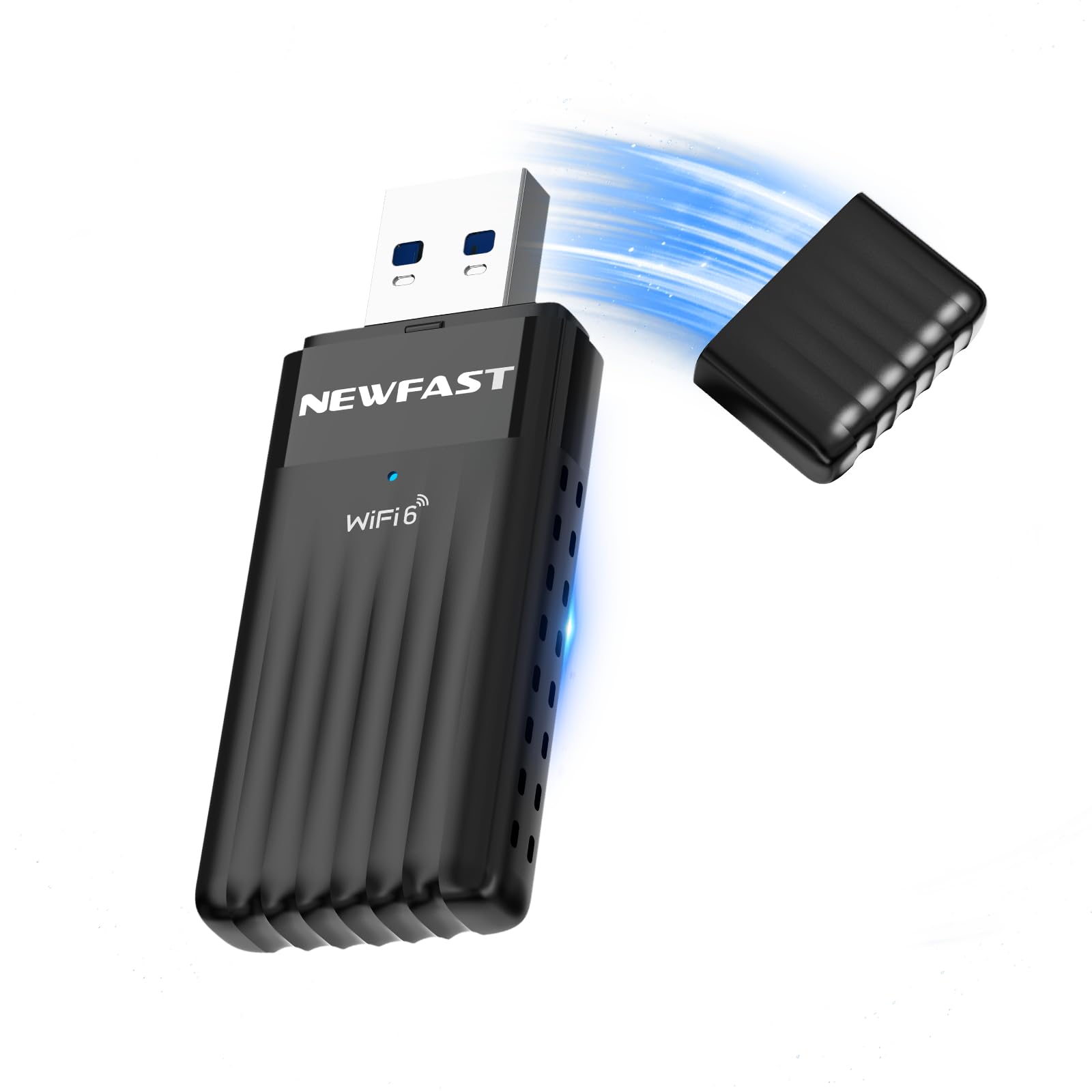 NEWFAST 3000Mbps Adaptador WiFi USB para PC, WiFi 6 Largo Alcance Dual Band 5GHz&2.4GHz Receptor WiFi USB, Compatible Windows 11/10, Adaptador Wi-Fi Suporto MU-MIMO, OFDMA, WPA3