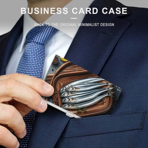 Slim Metal Business Card Holder - Sardines Aluminum Alloy Card Case with Buckle Closure, Holds 20 Cards & Cash, Professional Credit Card Size ID Holder for Men Women Gift3