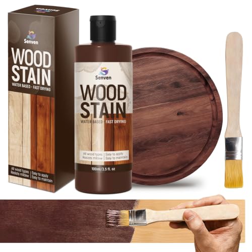 SENVEN Wood Stain Red Teak Wood Stain 100ml Woods-Stain for Woods Furniture Cabinet Fast Drying Woods-Stain Non-Toxic Wood-Stains Water Based & Low Odor Wood-Stains Indoor&Outdoor Woods Stains