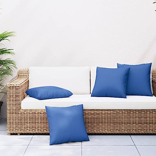 Cojines para sofá de exterior 50x50 cm impermeables azul rey pack de 4 2