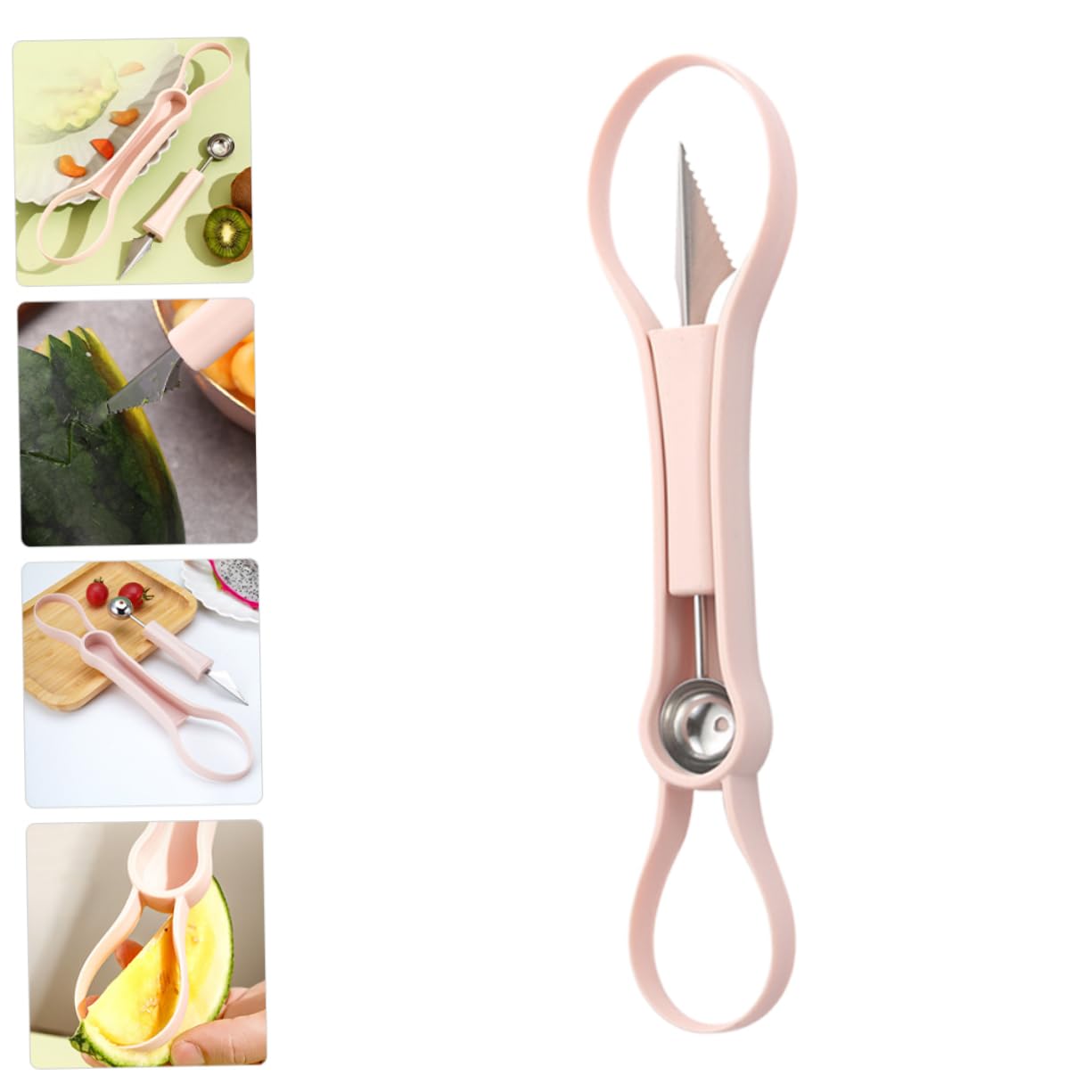 SOLUSTRE 4stücke Wassermelonen-baller Obst-eiscreme Und Fruchttrenner Multifunktionales Schneidewerkzeug Für Obst Und Desserts Einfach Zu Reinigen Und Rostfrei