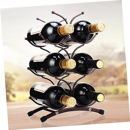 Soporte vintage de hierro para botellas de vino miniatura 7