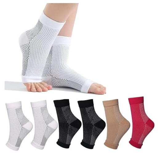 Vubatin Neuropathy Socks for Women and Men, 6Pairs Soothe Compression Socks for Neuropathy Pain, Ankle Brace Plantar Fasciitis Swelling Relief (S/M)