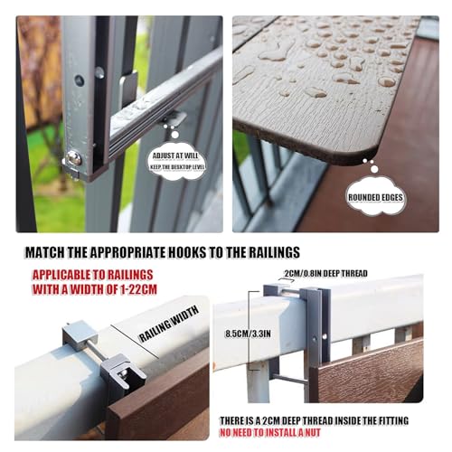 Mesa plegable para balcón y terrazas pequeñas que optimiza el espacio exterior 4