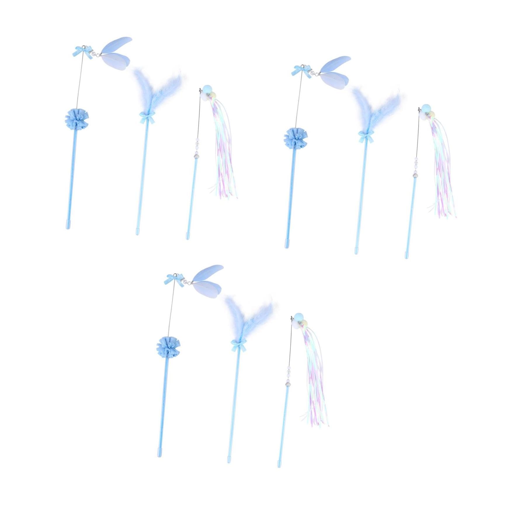 Beavorty 9pièces Jouets pour Chat avec Plumes Et Clochettes De pour Accessoires Et Amusants pour Animal