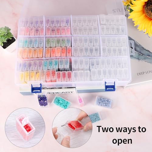image for SGHUO 120 Slots Diamond Painting Storage Container, 5D Diamond Accesso
