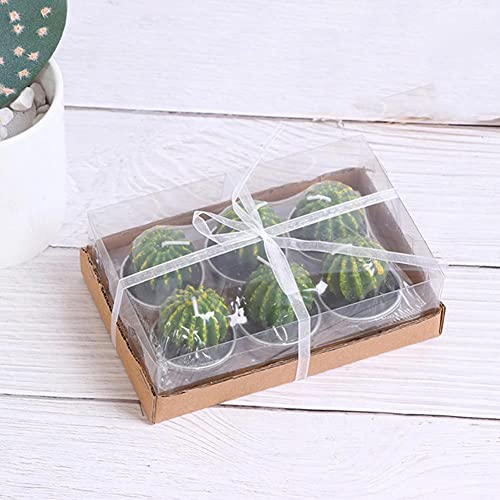 Bougie cactus 3D jaune oubliez l'entretien des plantes avec ce set de simulation