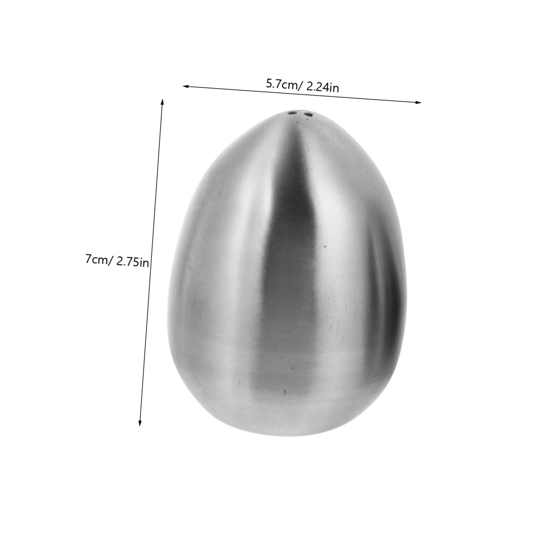 Unomor 2Pcs Stainless Steel Egg Shaped Seasoning Jars Space Saving Condiment Containers for Home Bbq Capacity with Three Practical Fun Kitchen Accessories Silver Egg Shaped Spice