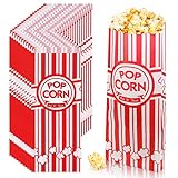 200 Pieces Popcorn Bags 2 Oz Disposable Paper Popcorn Bags Popcorn Machine Accessories for Movie Night, Carnival, Party, Theater, and Snack Bars