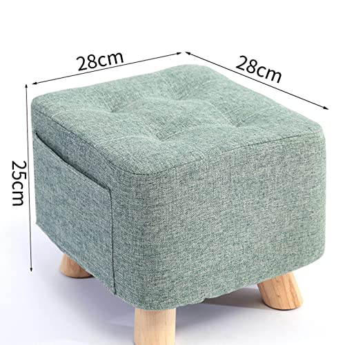 Pouf carré en lin pour optimiser le rangement des petits salons - 4
