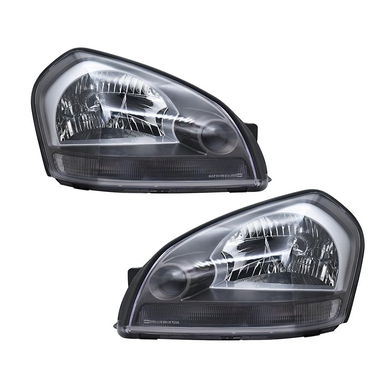 Lampada Fanale Posteriore Auto Anteriore Sinistro e Destro Trasparente Del Faro Del Faro Lente Lenti per Misura per Hyundai per Tucson 2003 2005 2006 2007 2008-2012(Left)