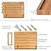 Bambus Käsebrett mit Käsemesser Set 35x28cm – Servierplatte aus Holz für Käse & Häppchen...