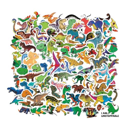 162pcs Dinosaur Stickers for Kids Boys, Cute Funny Waterproof Vinyl Cartoon Stickers for Water Bottle Scrapbook Birthday Card Tumbler Reward, Dinosaur Party Favor Dino Party Supplies