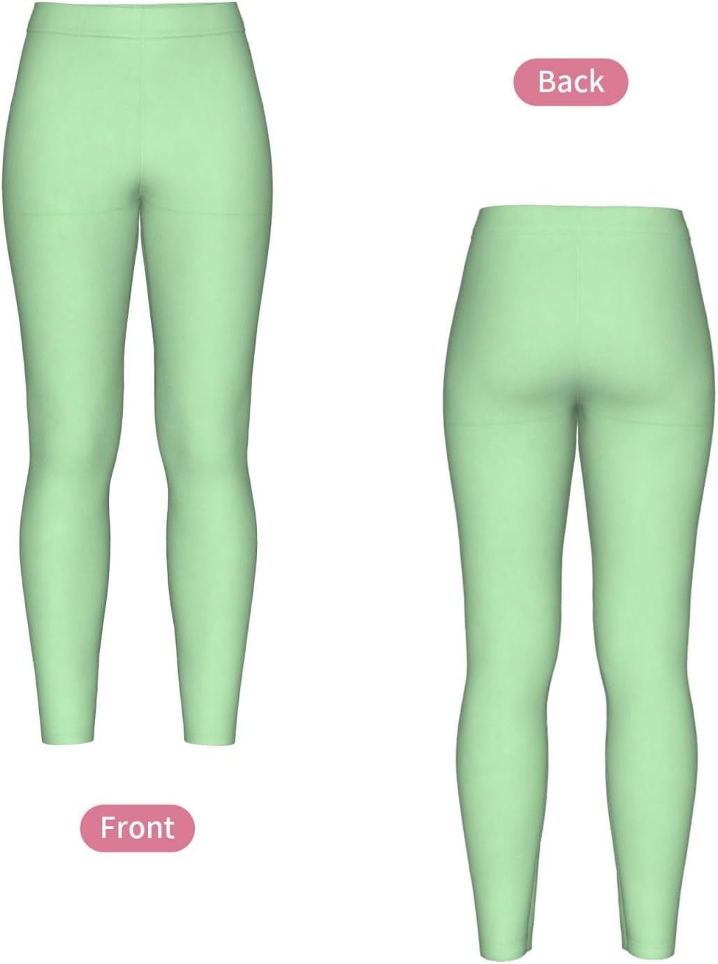 Light Green Stretch Leggings,Opaque Printed Elasticity Pants for Workout | Tummy control,Comfortable and breathable,Not tie your legs tightly