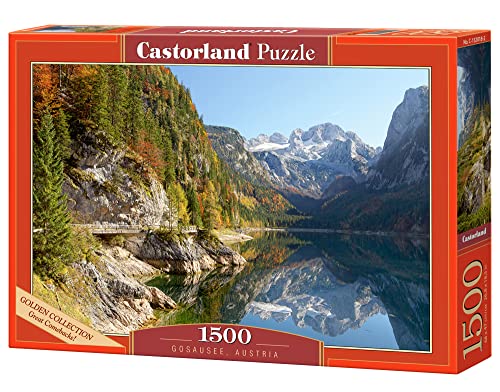 CASTORLAND Puzzle de 1500 pièces, Gosausee, Autriche, Puzzle idyllique, Vue sur la Montagne, Puzzle Adulte, Castorland C-152018-2
