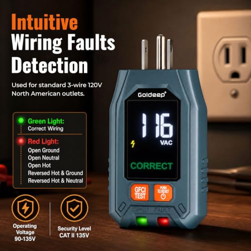 Image of Goldeep CBF05 Circuit Breaker Finder with GFCI Tester-Vitality Orange