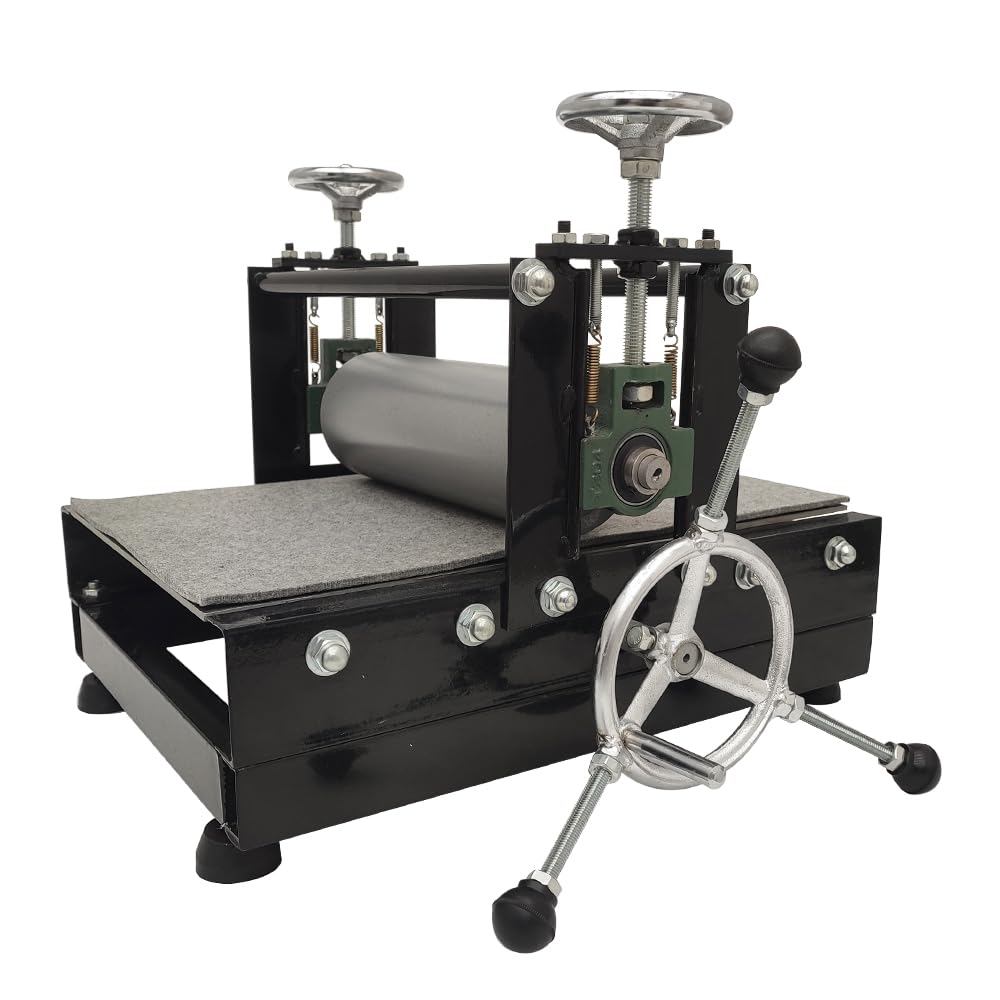 PreAsion Etching Press Machine Etching Printing Press Printmaking Letterpress Machine Printmaking Rubbing Machine Plaster Wood Paper Slab Roller Size: 28 * 10cm (11 * 3.9 