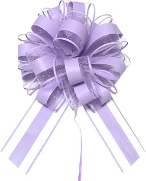 5pcs Large Gift Bow,9 inches Bows for Gift Wrapping,Valentines Day,Gift Decorations,Anniversary,Gift Baskets, Christmas,Spring Events and Summer Events,Party Decoration Supplies Light Purple