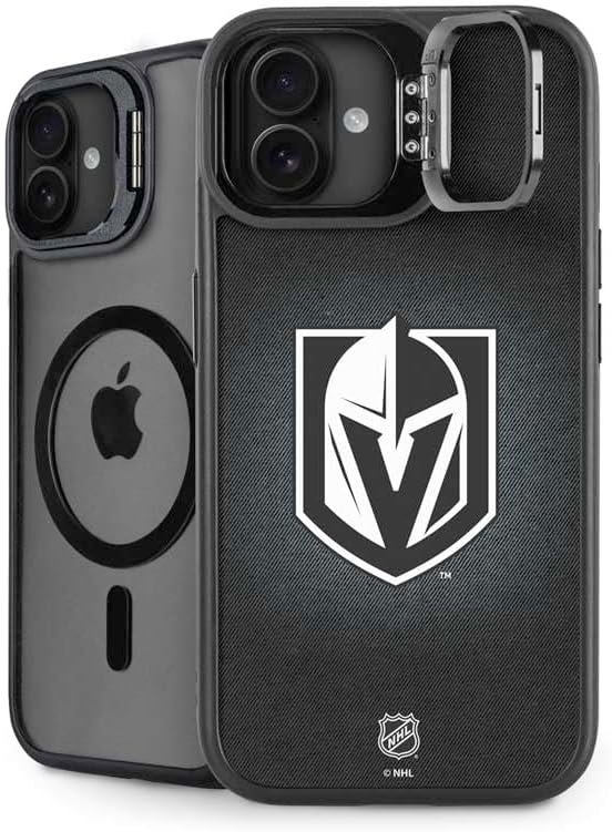 Skinit Kickstand Phone Case Compatible with iPhone 16 - Officially Licensed NHL Vegas Golden Knights Jersey Design