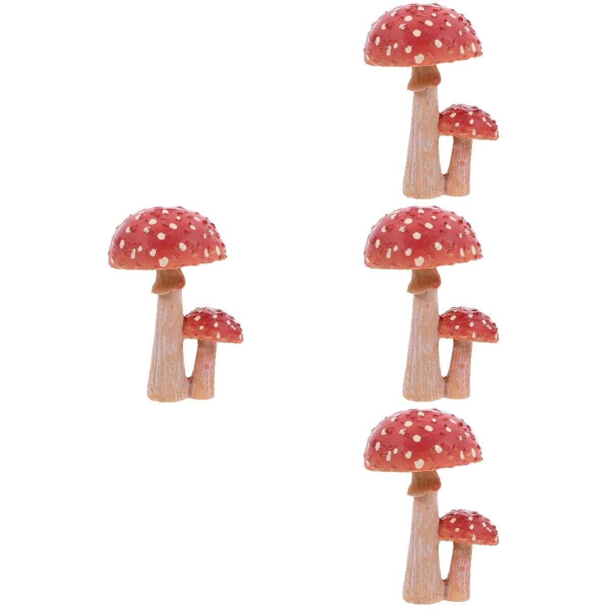 Mipcase 4 Pièces Ornements De Bonsaï De Champignons Topper Cupcake Aux Champignons Décor De Petits s Décor De Terrarium De s Bonsaï Pot De Fleur Résine