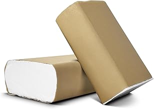 Pack of 400 (2 Packs – 200 Per/Pack) 1Ply Z-Fold Hand Paper Towels Sheets White 210cm x 210cm. Dispenser Compatible | Ideal for Kitchen, Catering, Bathroom, Restroom