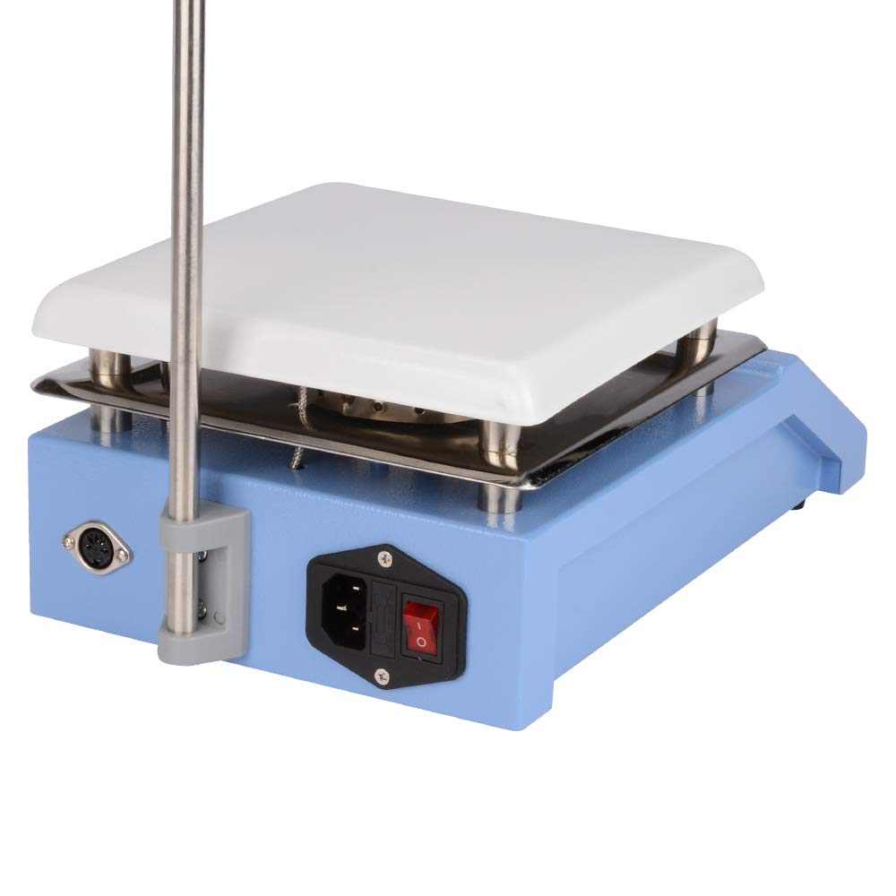 stonylab Agitatore Magnetico a Display Digitale, 5L 200-2000 giri/min Mescolatore Magnetico con Piastra Riscaldante in Ceramica e Sonda Sensor di Temperatura, Max 350℃ Potenza Nominale 600W, 220V