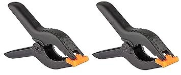 KRAVETTO 2pcs Photography Backdrop Support Spring Clamp 6 inch/150mm for Background Muslin, Canvas, Paper, Chromakey Screen, Heavy Duty Clip, Photo Studio, Backdrops Backgrounds Woodworking