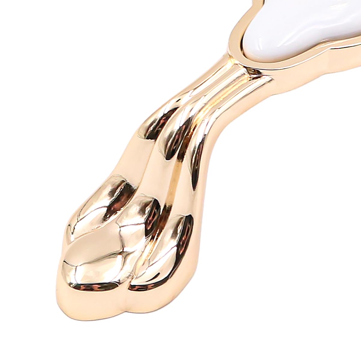 ZONADAH Set of 4 Cabinet Handles, Hole Distance 96mm, Total 137mm, White Ceramics & Gold Plated Cabinet Pull Handles - Image 4
