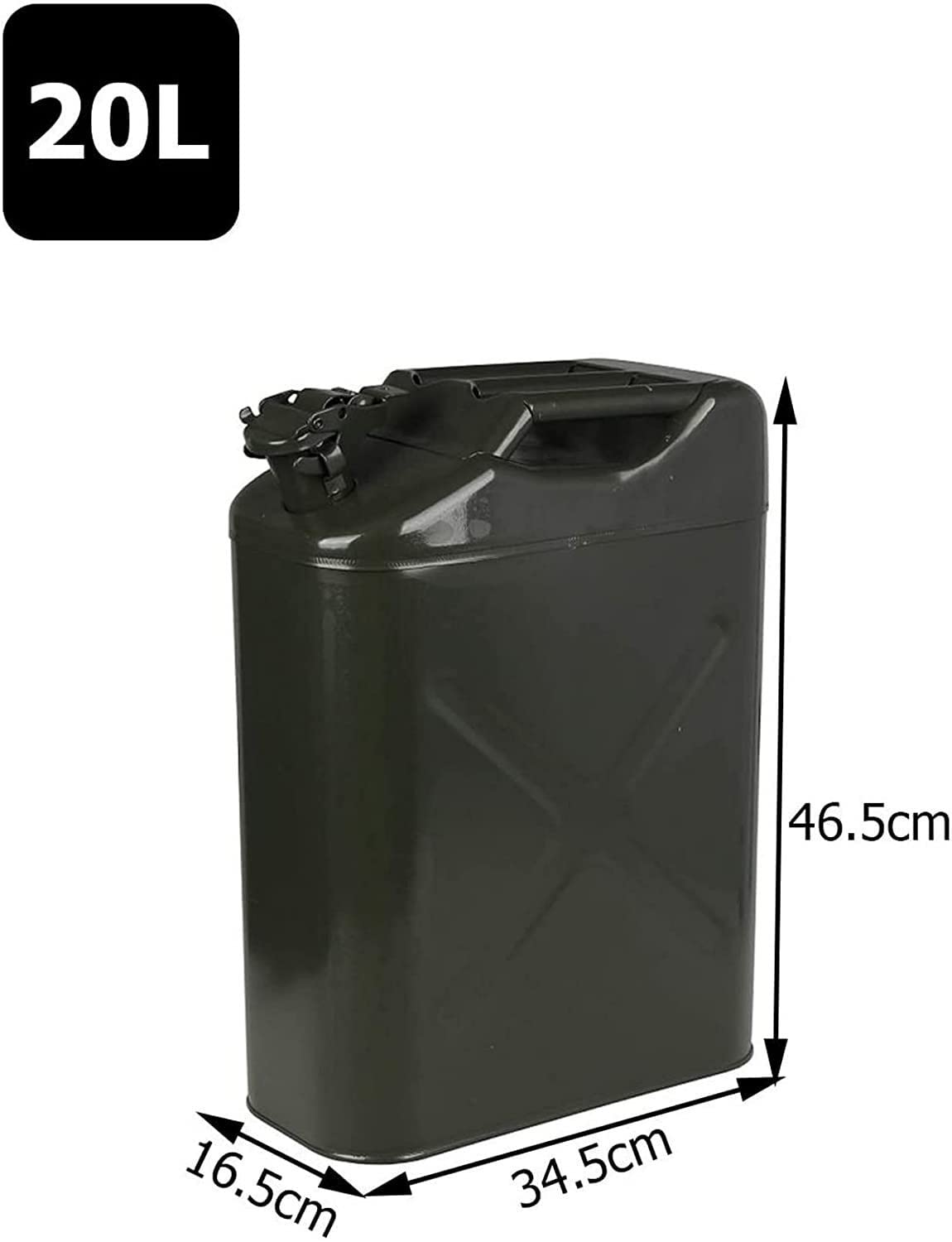 Jerry Can, Benzyna, olej napędowy, puszka na paliwo Metal Jerry Can puszka na paliwo ze stali nierdzewnej, samochód i motocykl awaryjny na zewnątrz zapasowy pogrubiony zbiornik paliwa do samodzielnej
