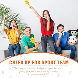 24 Pcs Hand Clappers and Metal Cowbells Noise Makers Cheering Clappers Cow Bells Handle Cheers Dance Basketball Football Noise Makers Sporting Events Graduation School Sports Party (Yellow) 24 Pcs Hand Clappers and Metal Cowbells Noise Makers Cheering Clappers Cow Bells Handle Cheers Dance Basketball Football Noise Makers Sporting Events Graduation School Sports Party Yellow