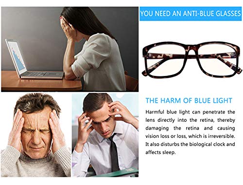 Poxas Radiation Protection glasses Square Eyeglasses Frame Anti Blue Light Blocking glasses2