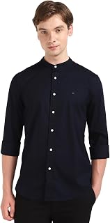 Tommy Hilfiger Solid Regular-Fit Poplin Woven Shirt Blue