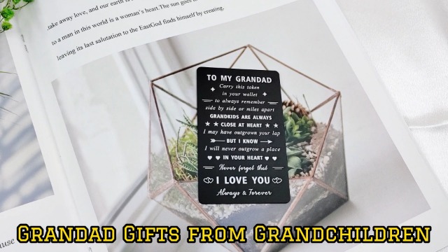 ENGZHI Grandpa Gifts Grandfather Birthday Card - I Love You...