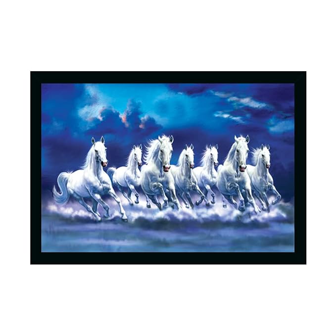 Dharvika Innovations ® Seven Horses Vastu Painting (11×14 Inch) (Design 10) at Rs. 99