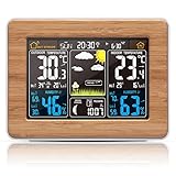 Outdoor temperature: -4°F (-20°C) to 140°F (60°C). Air pressure unit: inHg, mb/ hPa, mmHg. Packing list: Clock, wireless sensor, USB power cord, multi-language manual.